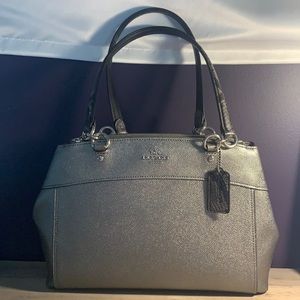COACH metallic silver gray bag handbag purse